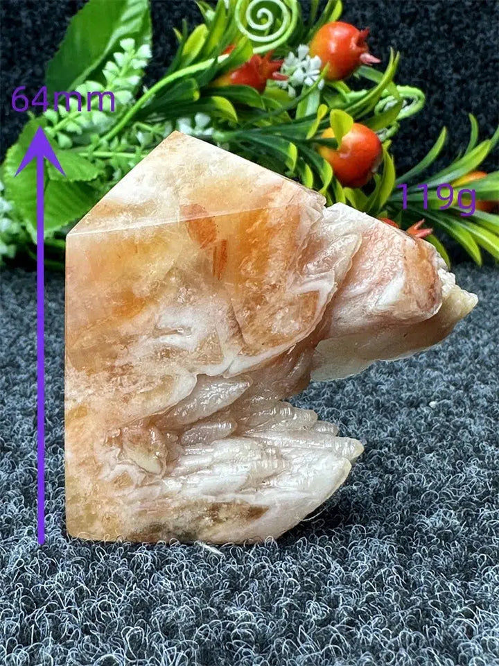 Yellow Calcite “Live Edge” Tower