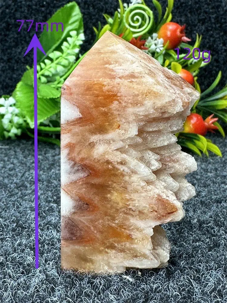 Yellow Calcite “Live Edge” Tower