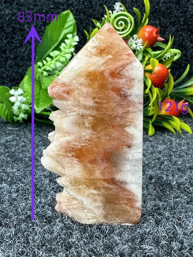 Yellow Calcite “Live Edge” Tower