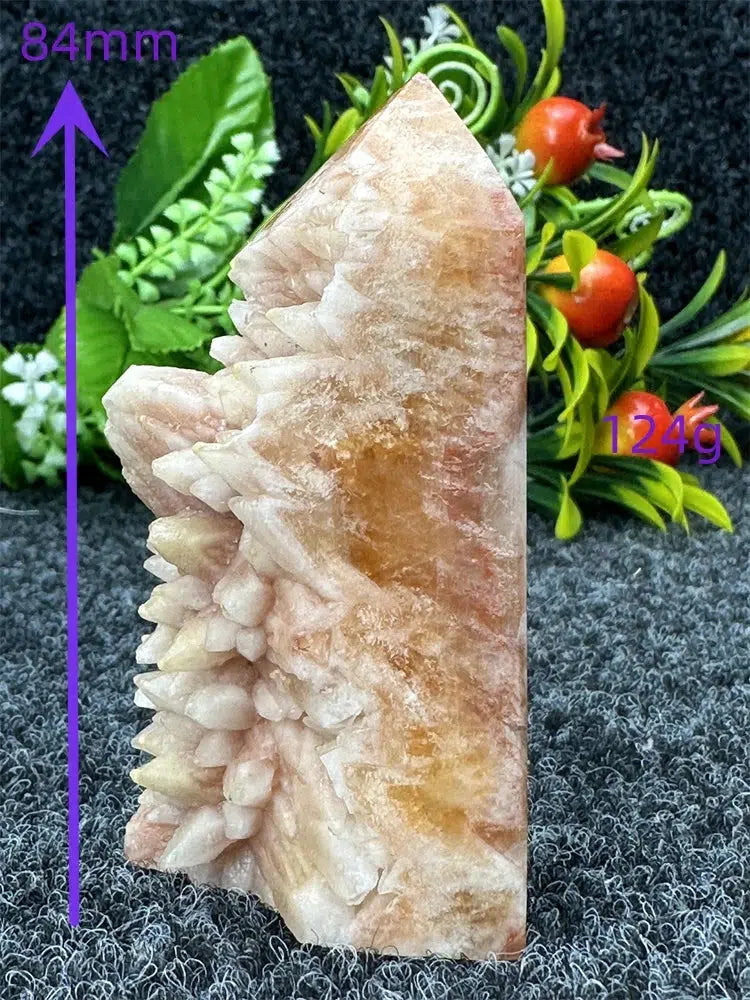 Yellow Calcite “Live Edge” Tower