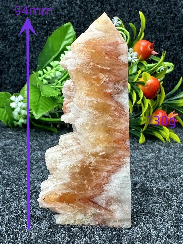 Yellow Calcite “Live Edge” Tower