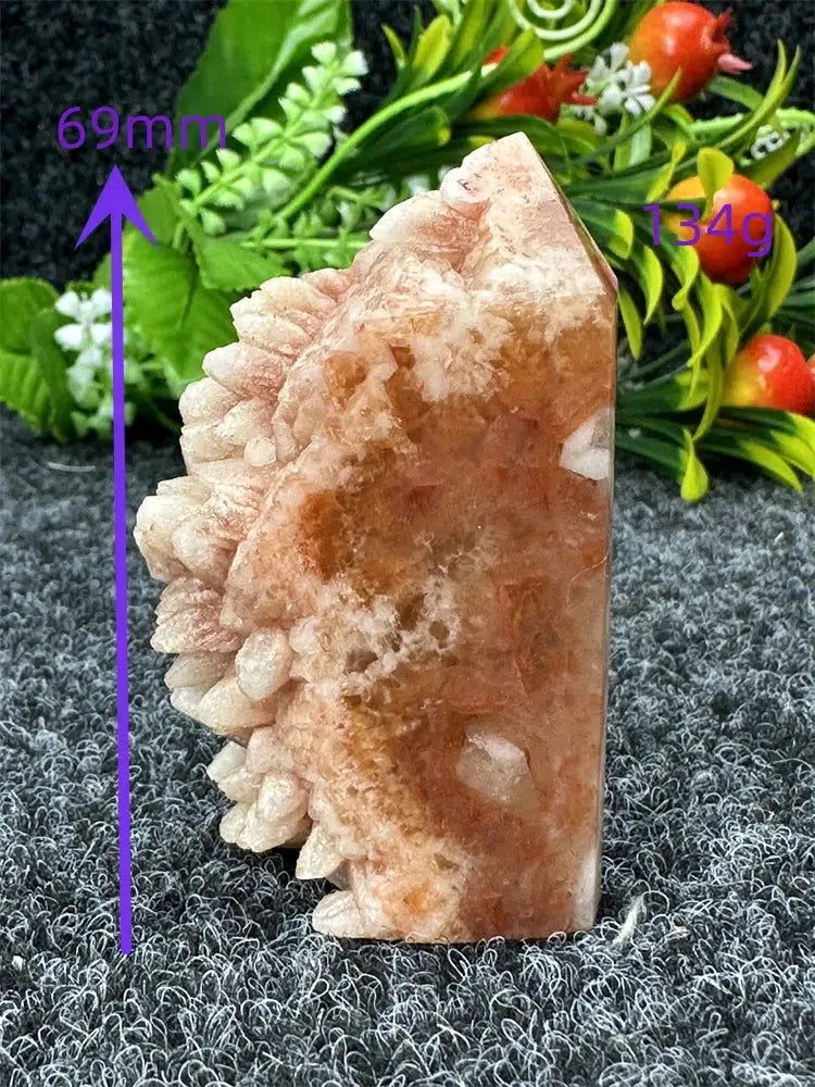 Yellow Calcite “Live Edge” Tower