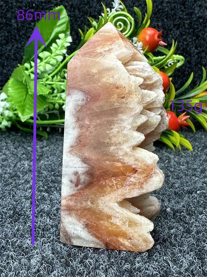 Yellow Calcite “Live Edge” Tower