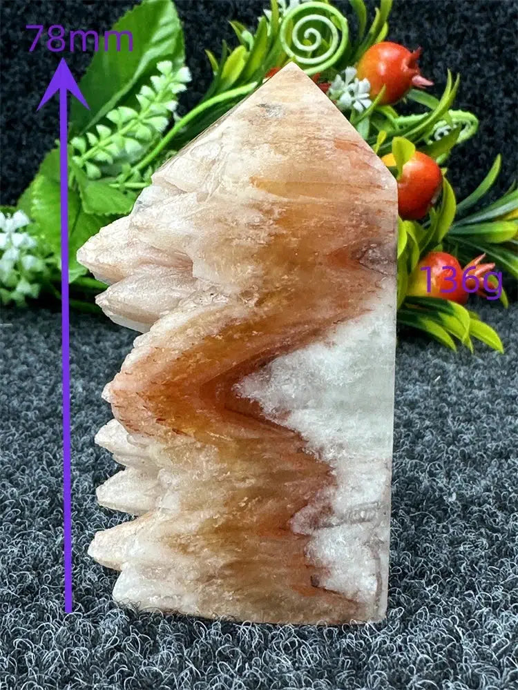 Yellow Calcite “Live Edge” Tower