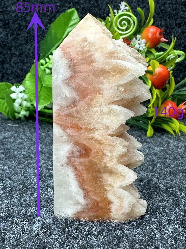 Yellow Calcite “Live Edge” Tower