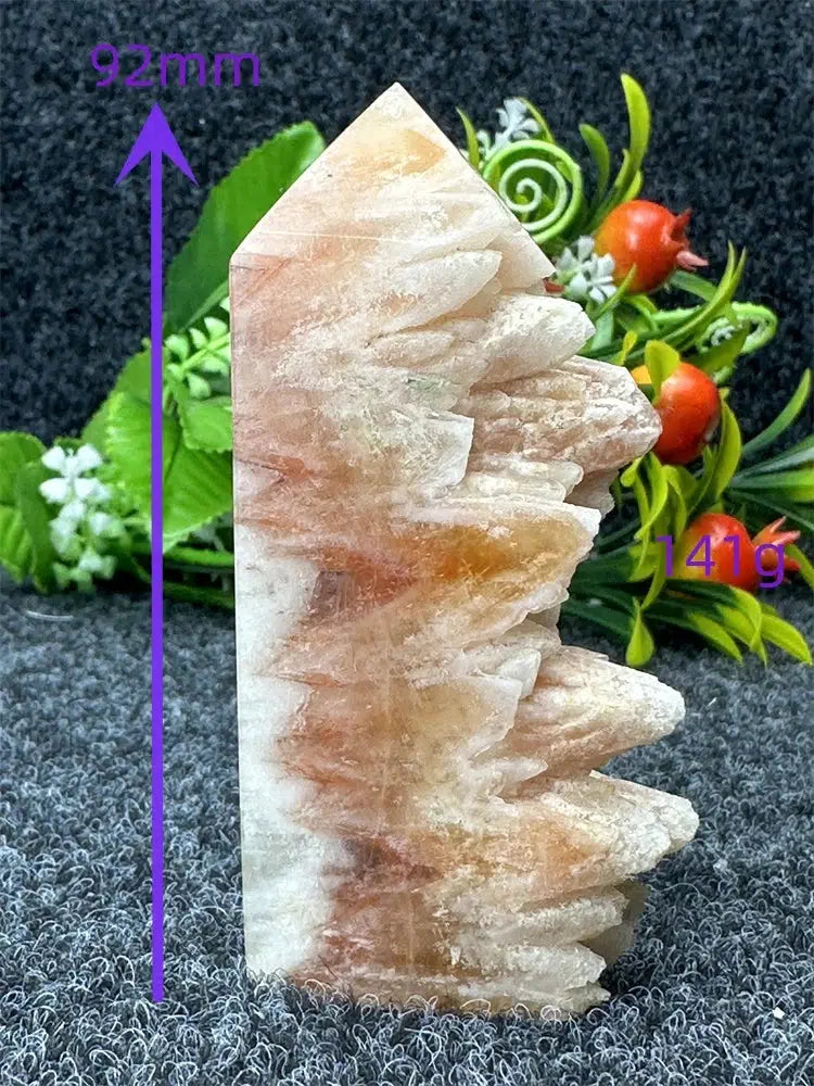 Yellow Calcite “Live Edge” Tower