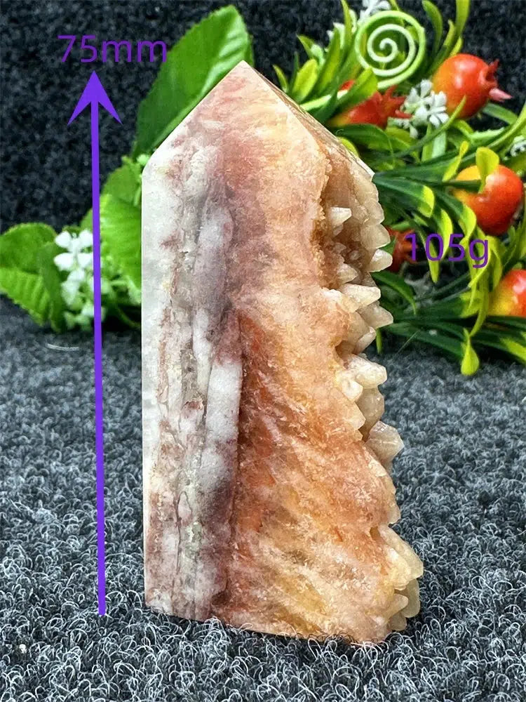 Yellow Calcite “Live Edge” Tower