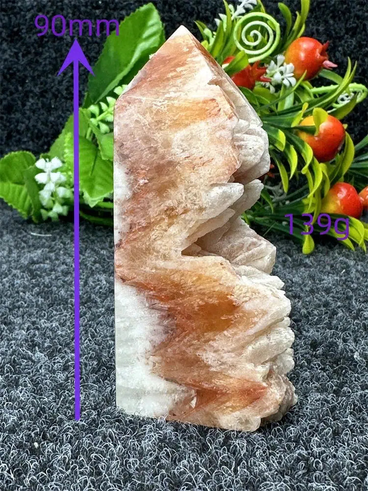 Yellow Calcite “Live Edge” Tower