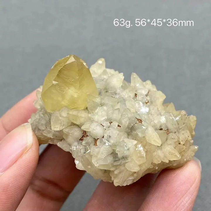 Yellow Calcite and Pyrite Gem Grade Crystal Cluster