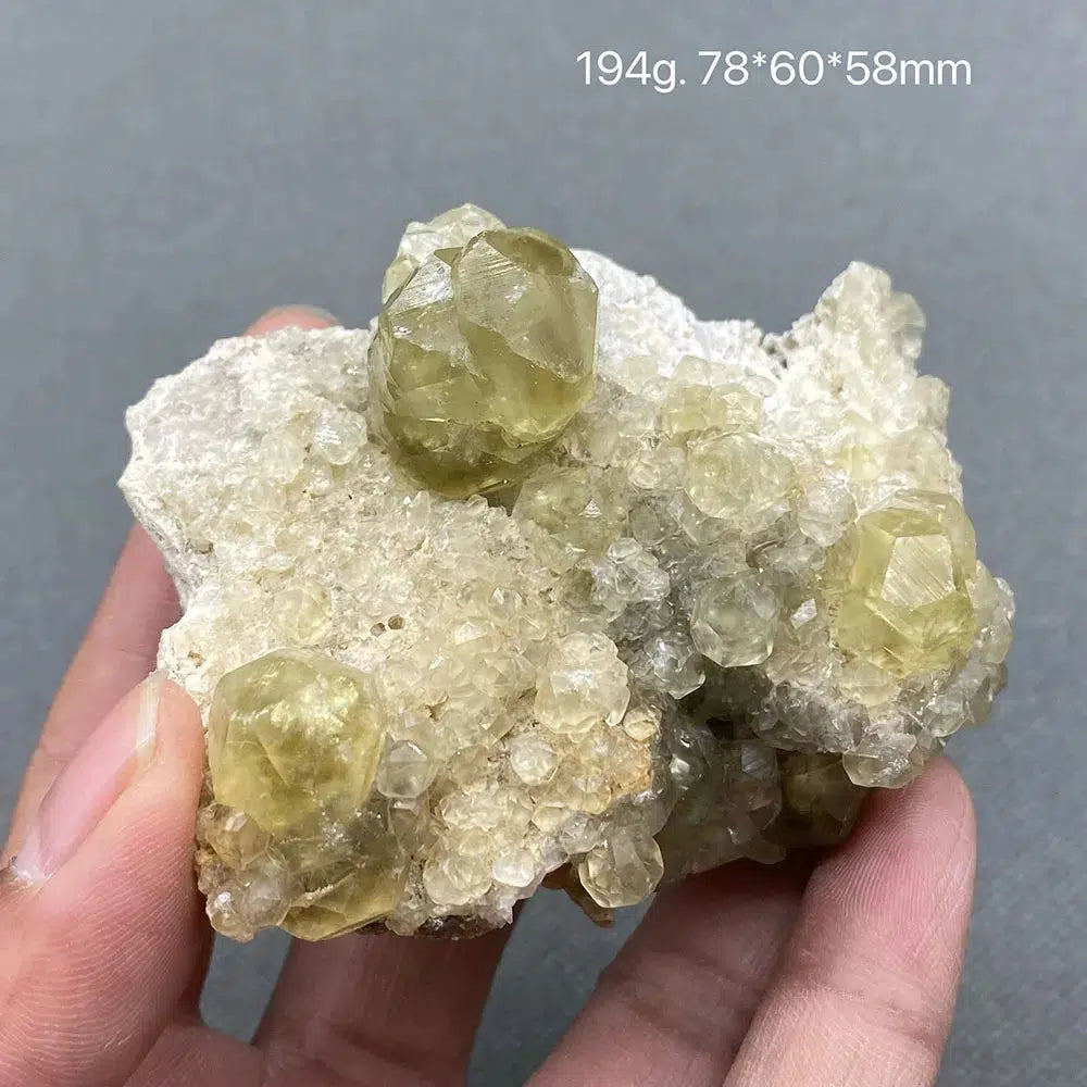 Yellow Calcite and Pyrite Gem Grade Crystal Cluster