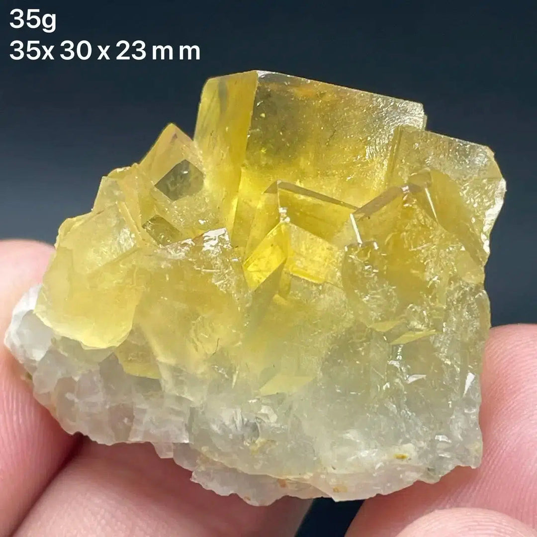 Yellow Fluorite Cube Cluster (Rare)