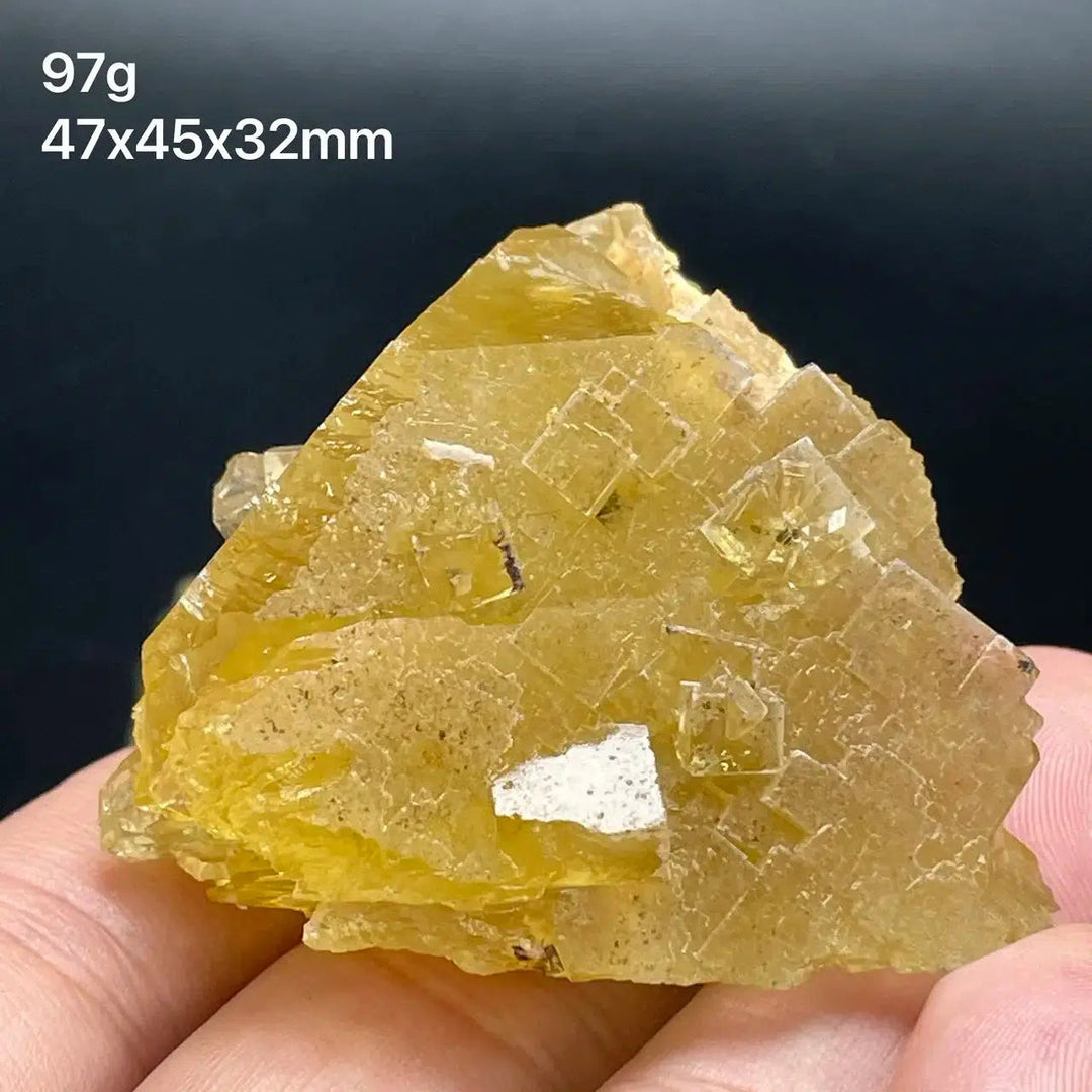 Yellow Fluorite Cube Cluster (Rare)