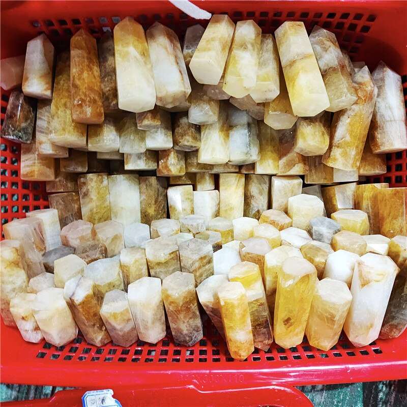 Yellow Hematoid Quartz Crystal Tower