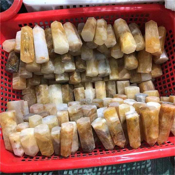 Yellow Hematoid Quartz Tower