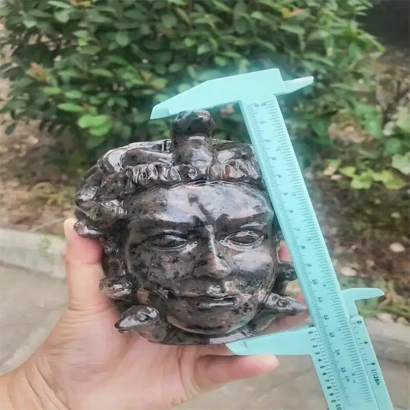 Yooperlite Medusa Crystal Carving