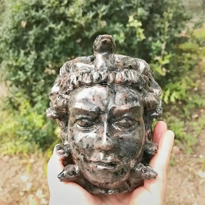 Yooperlite Medusa Crystal Carving