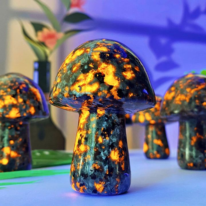 Yooperlite Mushroom Carving UV Reactive